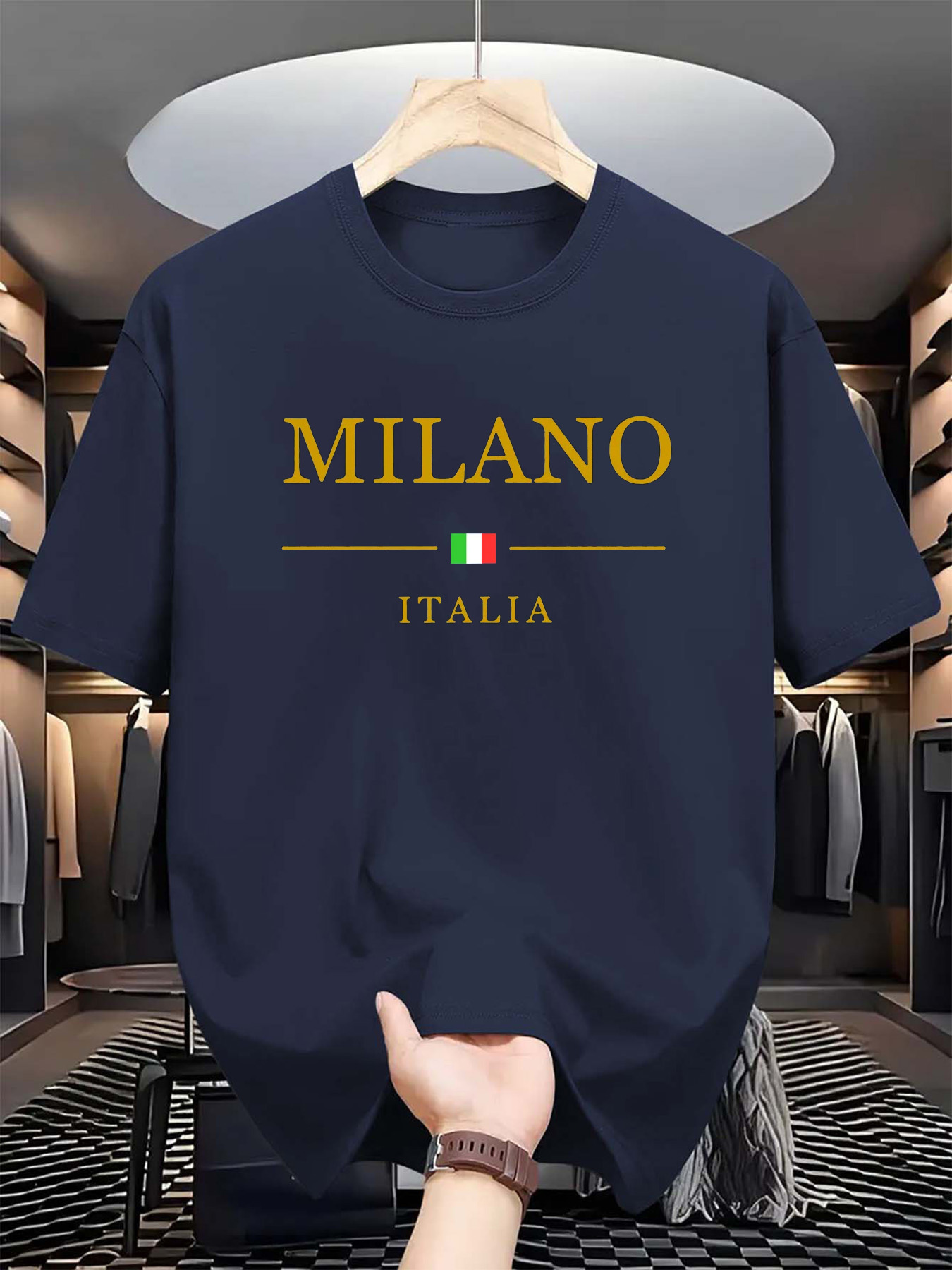 Street Fashion Of Milan - Italian Milan Print Men Women Pure