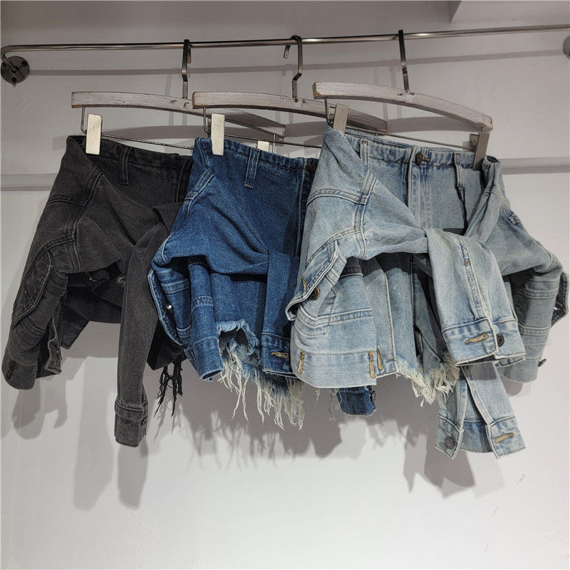Street Fashion Jeans Women - Denim Shorts Women Jeans Vintage Washed