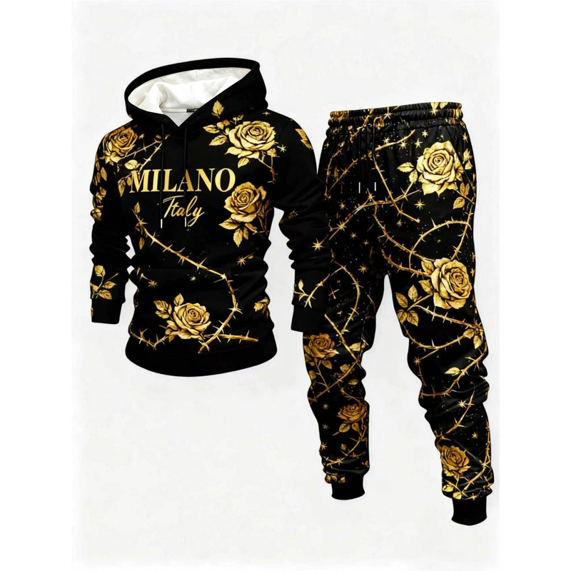 Street Fashion Of Milan - Men'S Hooded Design Features Fashionable Patterns