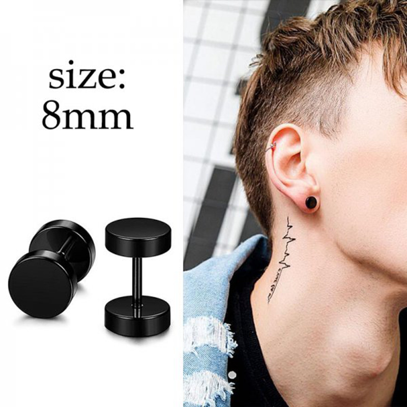 1 PC Men Punk Stainless Titani - Street Fashion Earrings ulasan dan harga