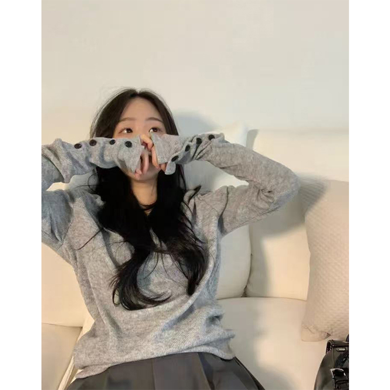 MEXZT Streetwear Gray Sweater  - Street Fashion In Korea ulasan dan harga