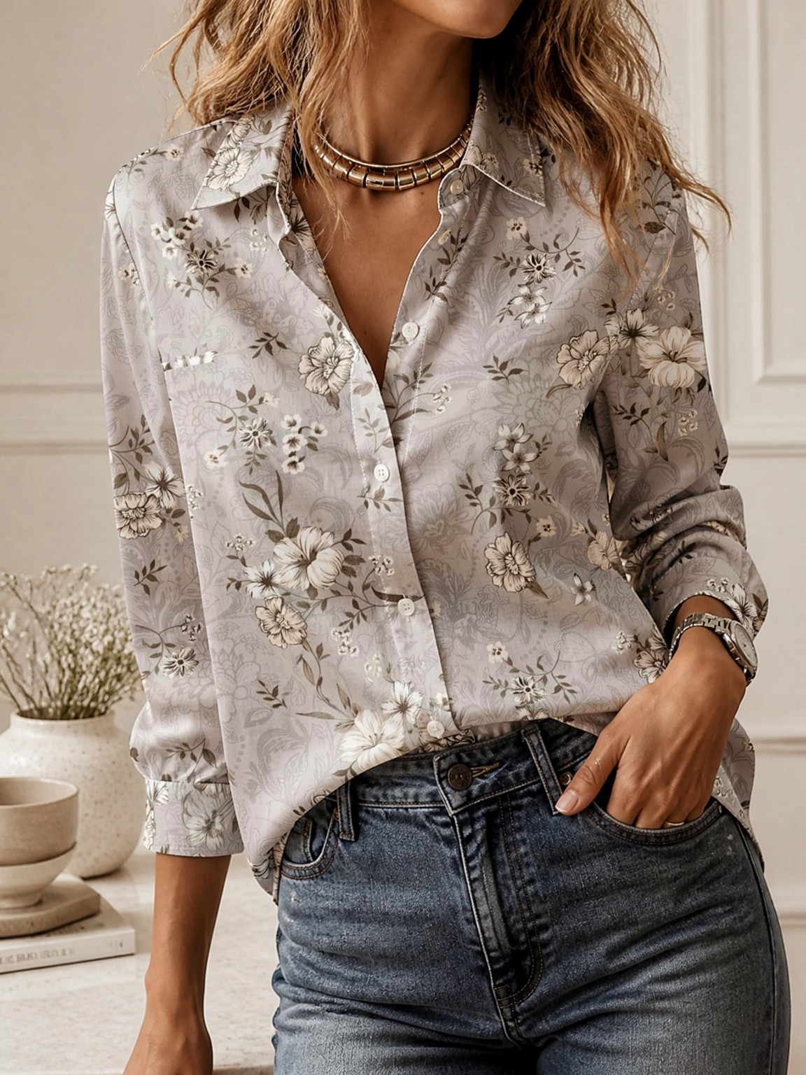 2026Women Turn Down Collar Lon - Street For Fashion ulasan dan harga