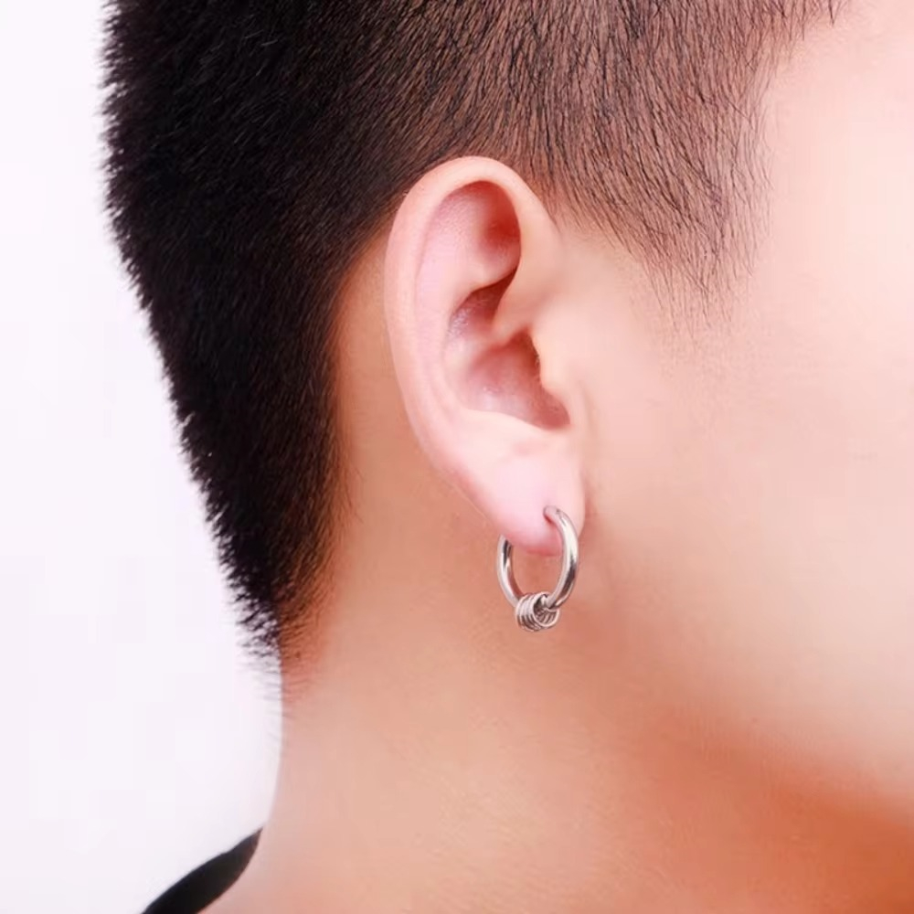 New Simple Men and Women Fashi - Street Fashion Earrings ulasan dan harga