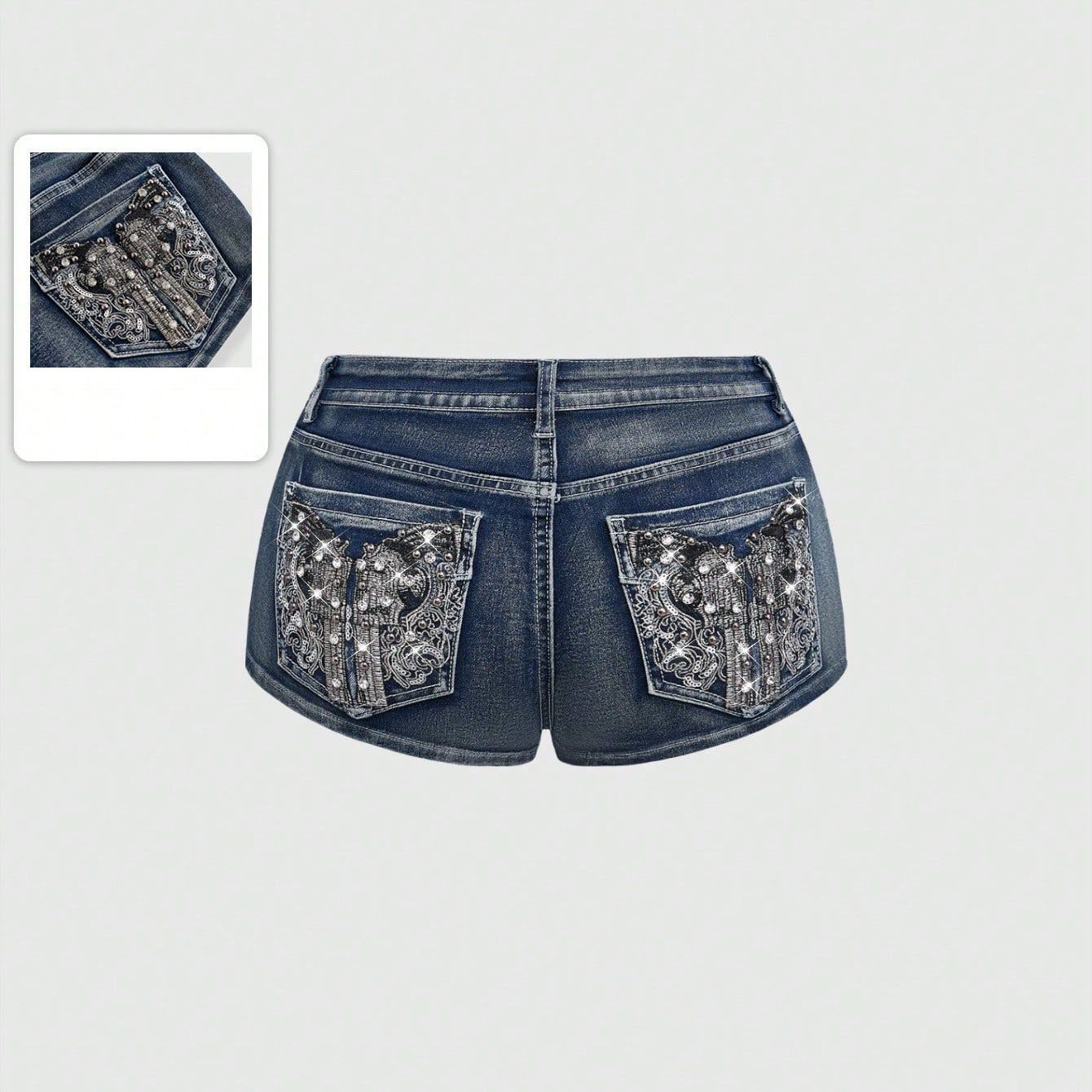 Summer Rhinestone Embroidered  - Street Fashion Hot ulasan dan harga
