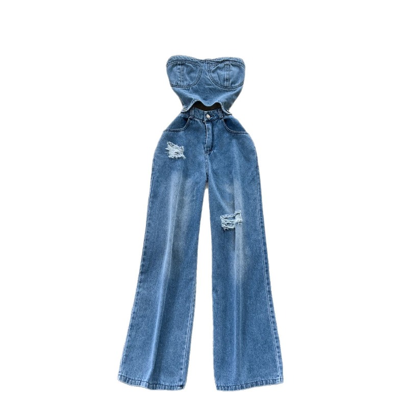 Denim Jumpsuits Women One Piec - Street Fashion Jeans Women ulasan dan harga