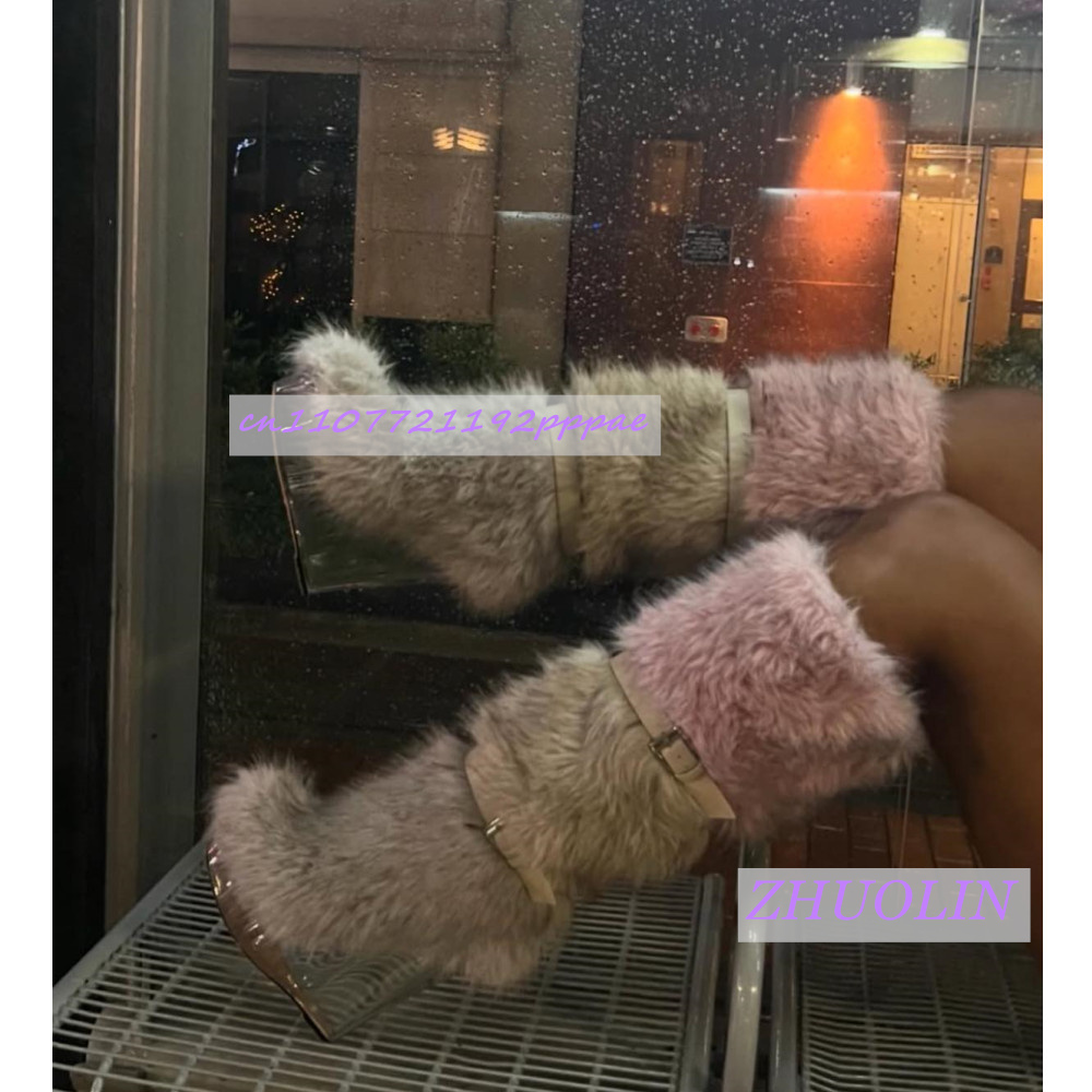 Winter Gradient Furry Transpar - Street Fashion Trends ulasan dan harga