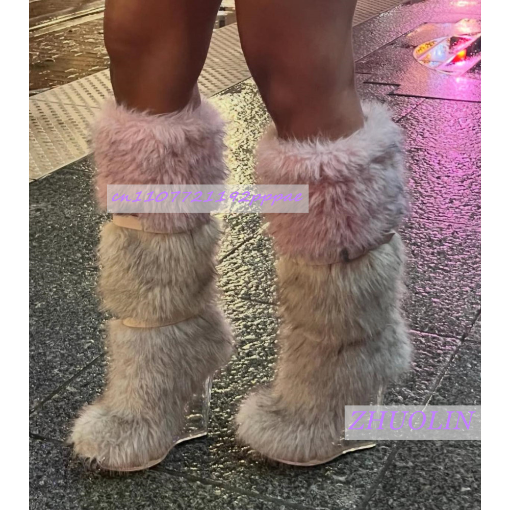 Winter Gradient Furry Transpar - Street Fashion Trends ulasan dan harga