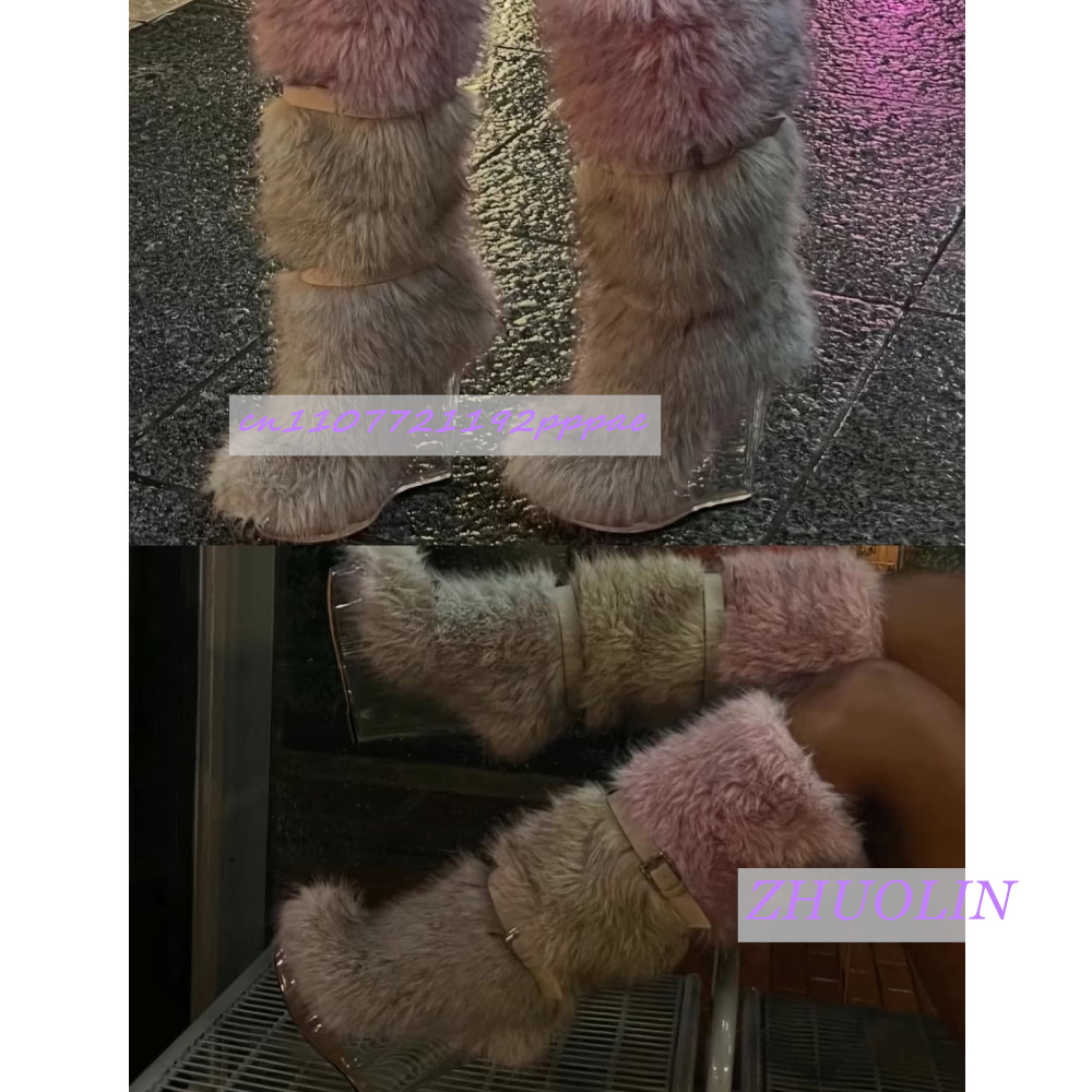 Winter Gradient Furry Transpar - Street Fashion Trends ulasan dan harga