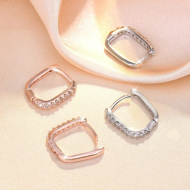 High-quality 925 Sterling Silv - Street Fashion Earrings ulasan dan harga