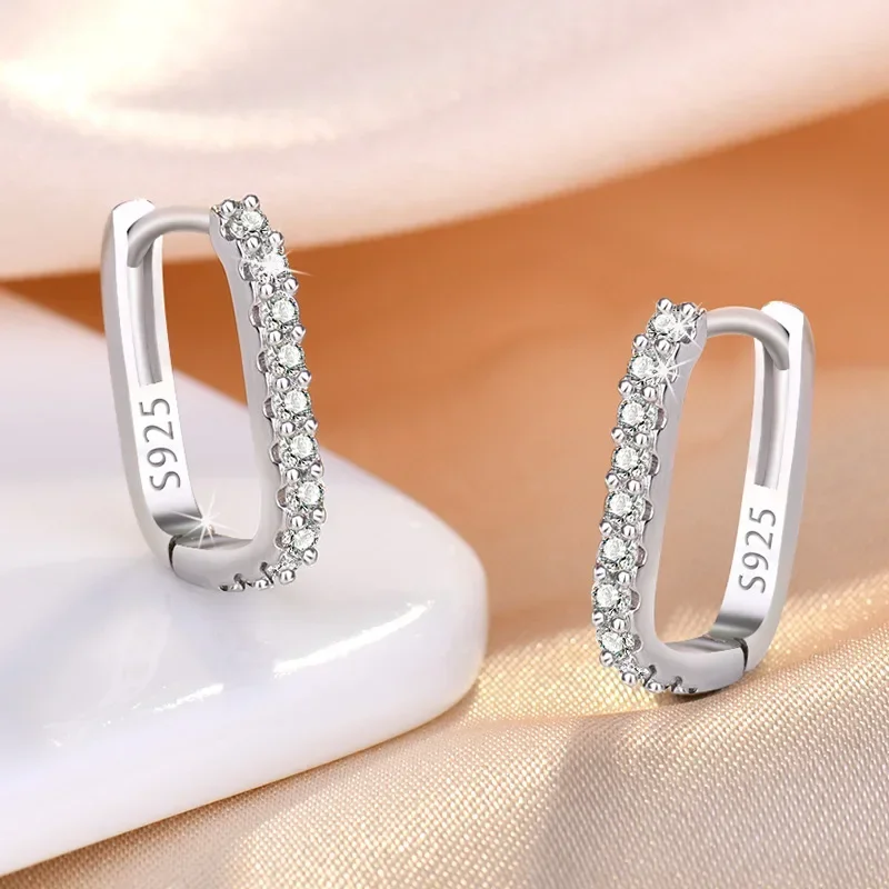High-quality 925 Sterling Silv - Street Fashion Earrings ulasan dan harga