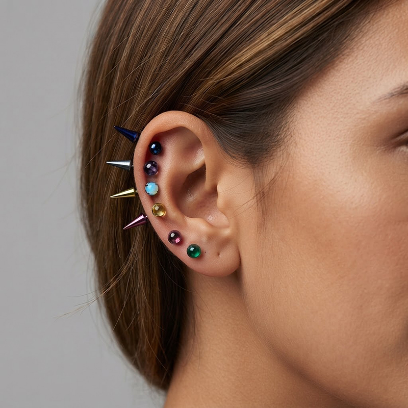 INS Style Unique Double Street - Street Fashion Earrings ulasan dan harga