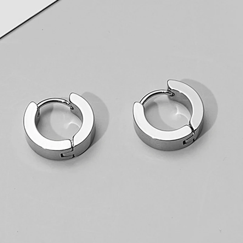 4 Pairs Punk Steel-color Stain - Street Fashion Earrings ulasan dan harga