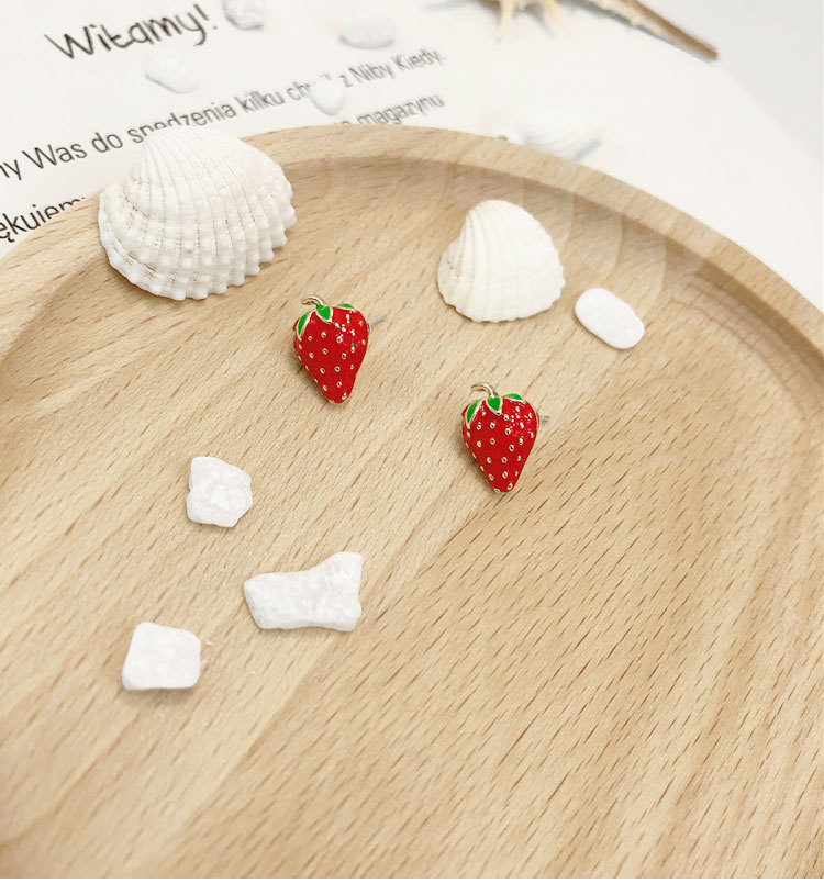 Acrylic Strawberry Earrings Fa - Street Fashion Earrings ulasan dan harga