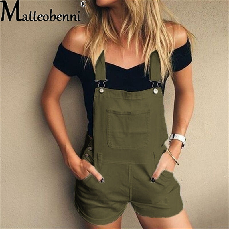 Short Denim Overalls Women Poc - Street Fashion Jeans Women ulasan dan harga