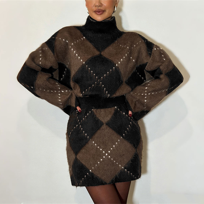 TARUXY Turtleneck Pullover Kni - Street Fashion Hot ulasan dan harga