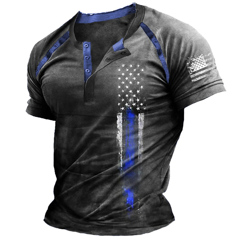 Funny 3D American Flag Print M - Street Fashion China ulasan dan harga