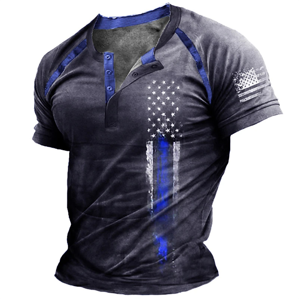 Funny 3D American Flag Print M - Street Fashion China ulasan dan harga