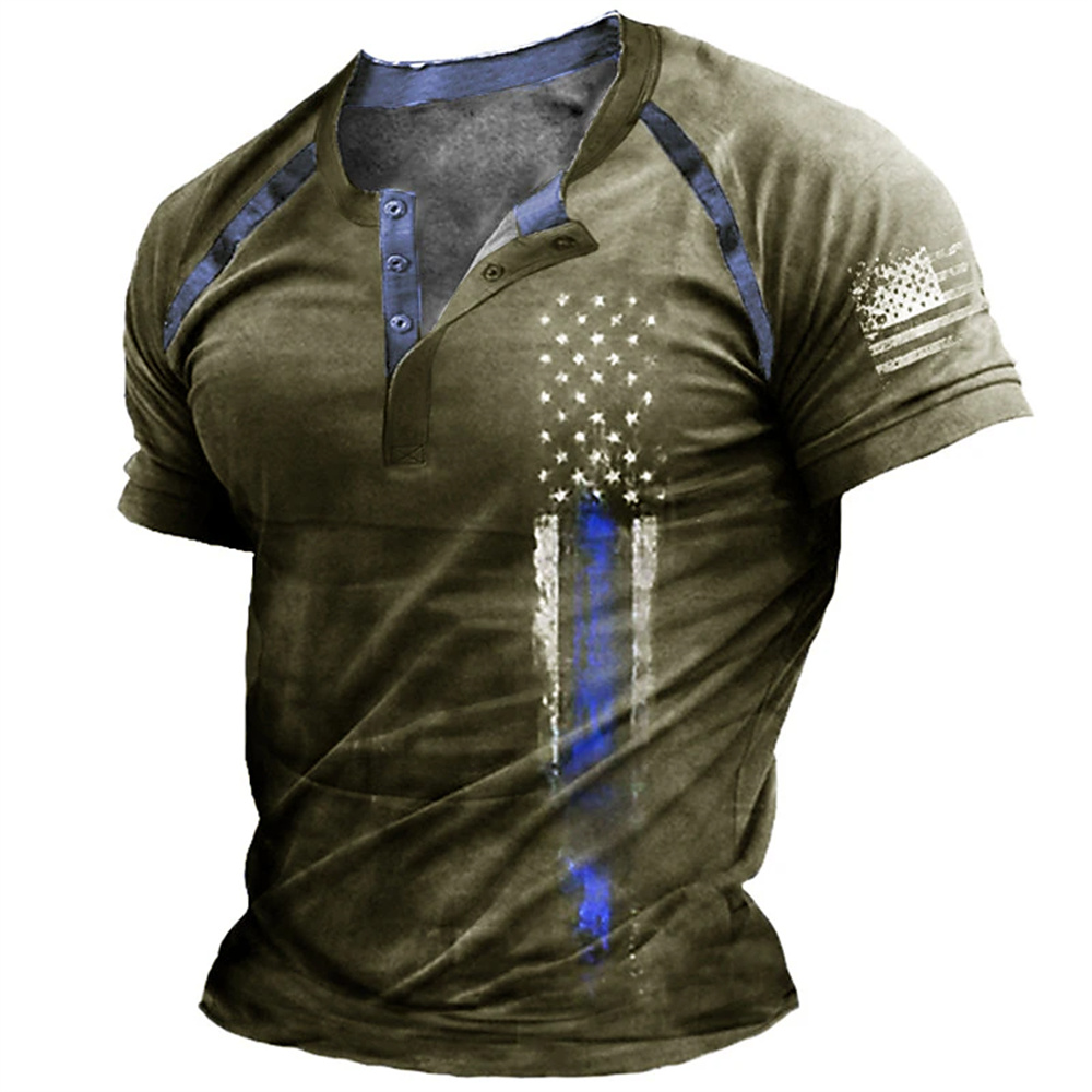 Funny 3D American Flag Print M - Street Fashion China ulasan dan harga