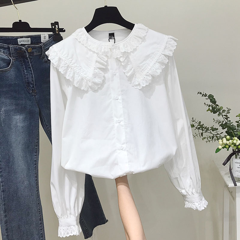 Women Chic Peter Pan Collar Sh - Street Fashion In Korea ulasan dan harga