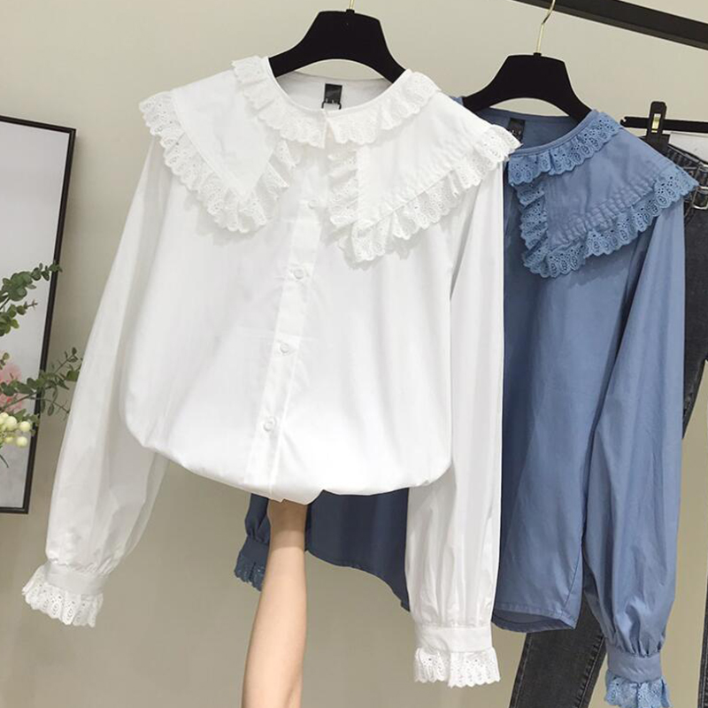 Women Chic Peter Pan Collar Sh - Street Fashion In Korea ulasan dan harga