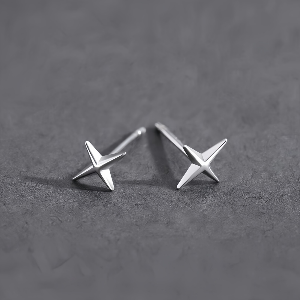 Simple Cross Stars Men Alloy S - Street Fashion Earrings ulasan dan harga