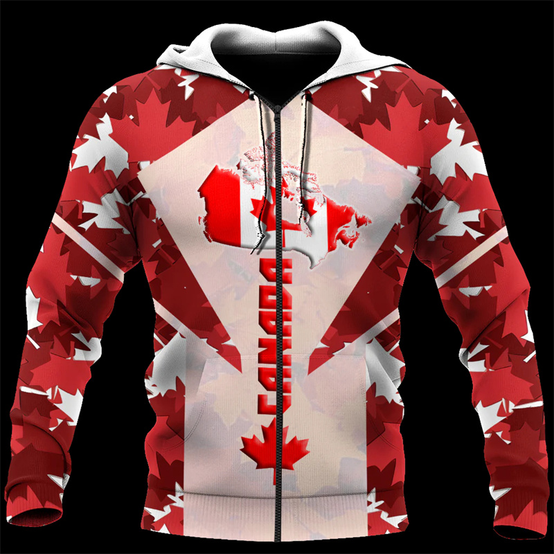 Canada 3d All Over Printed Map - Street Fashion Canada ulasan dan harga