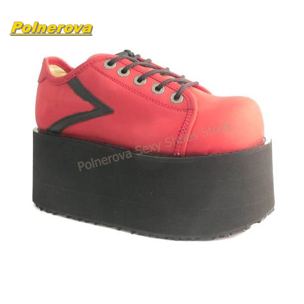 Hot Pink Rainbow Laces Platfor - Street Fashion Hot ulasan dan harga