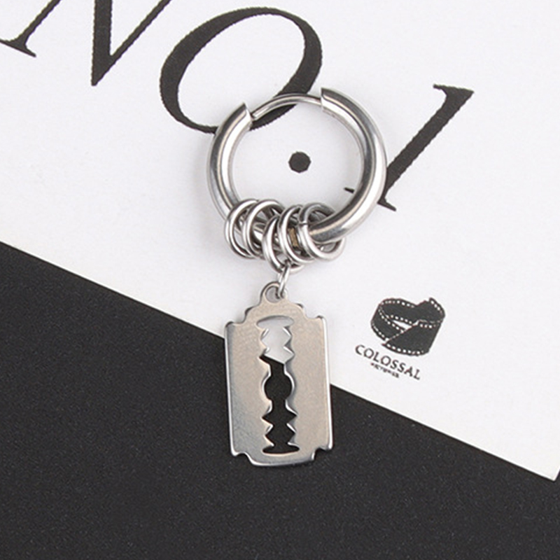 Fashion Stainless Steel Blade  - Street Fashion Earrings ulasan dan harga