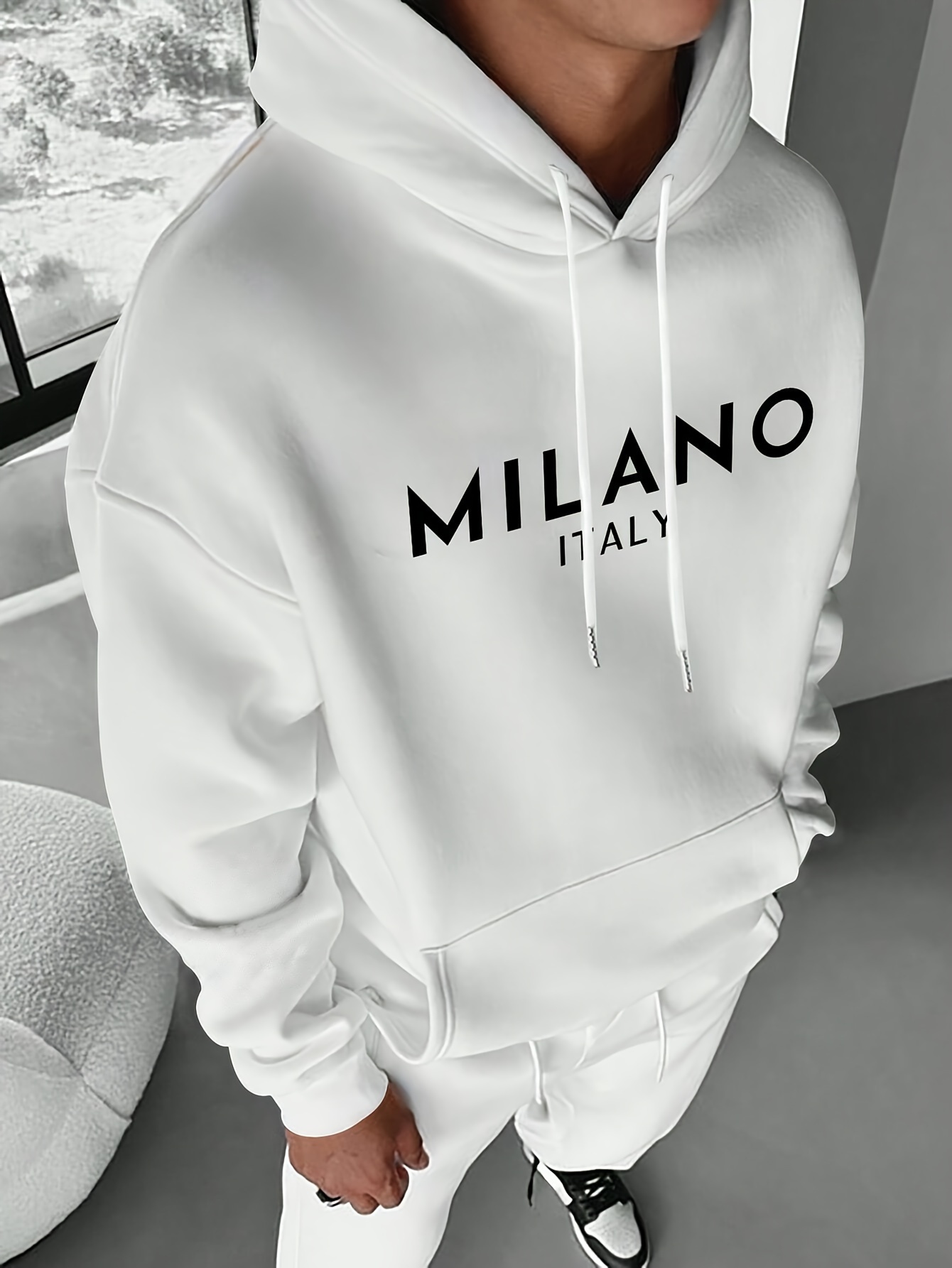 Milan Letter Men Women Hoodie  - Street Fashion Of Milan ulasan dan harga