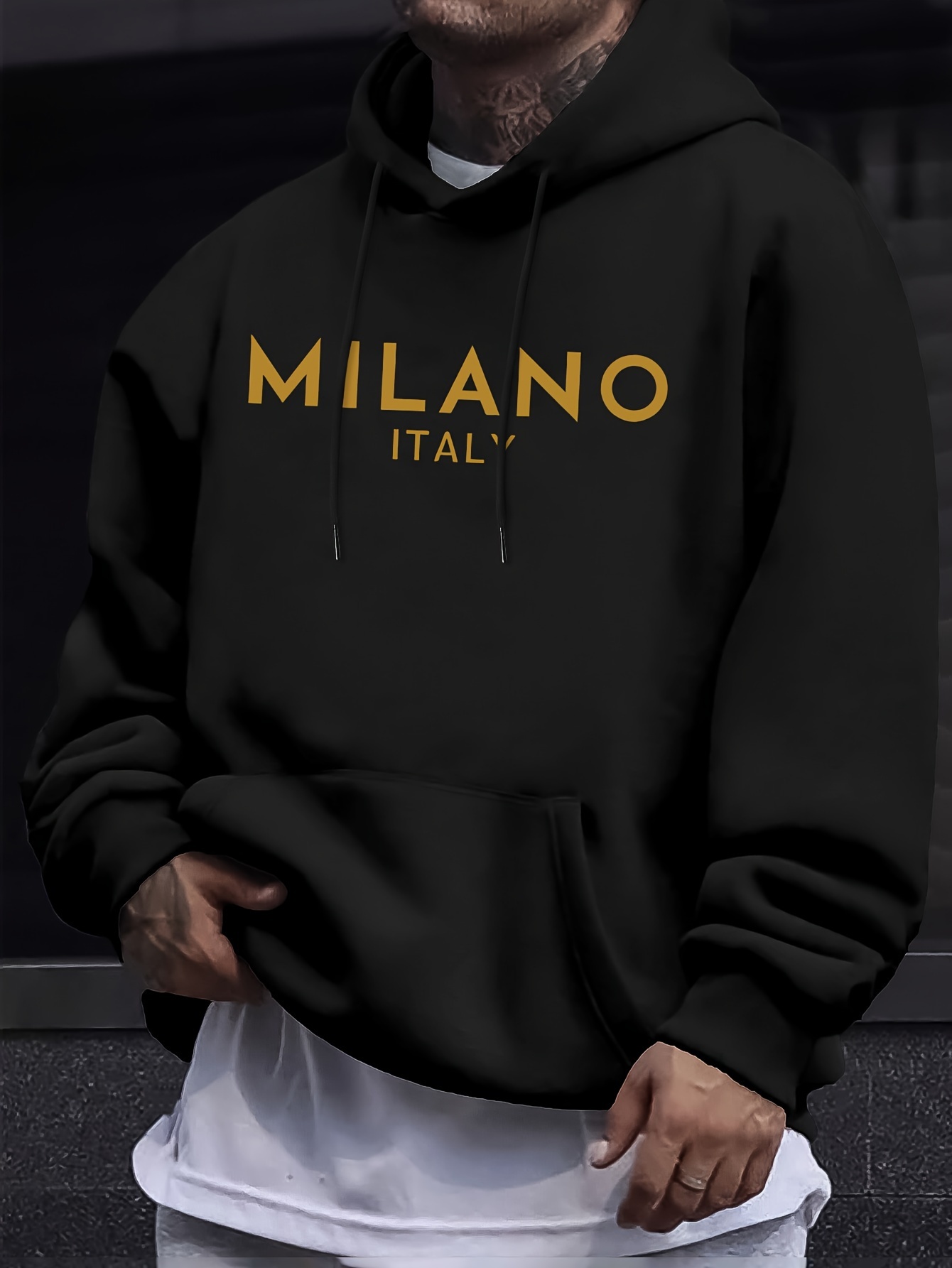 Milan Letter Men Women Hoodie  - Street Fashion Of Milan ulasan dan harga