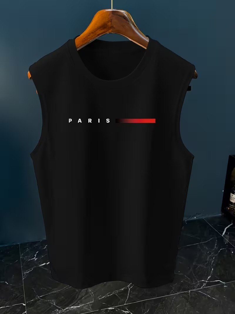Mens Minimalist Paris Letter P - Street Fashion Paris ulasan dan harga