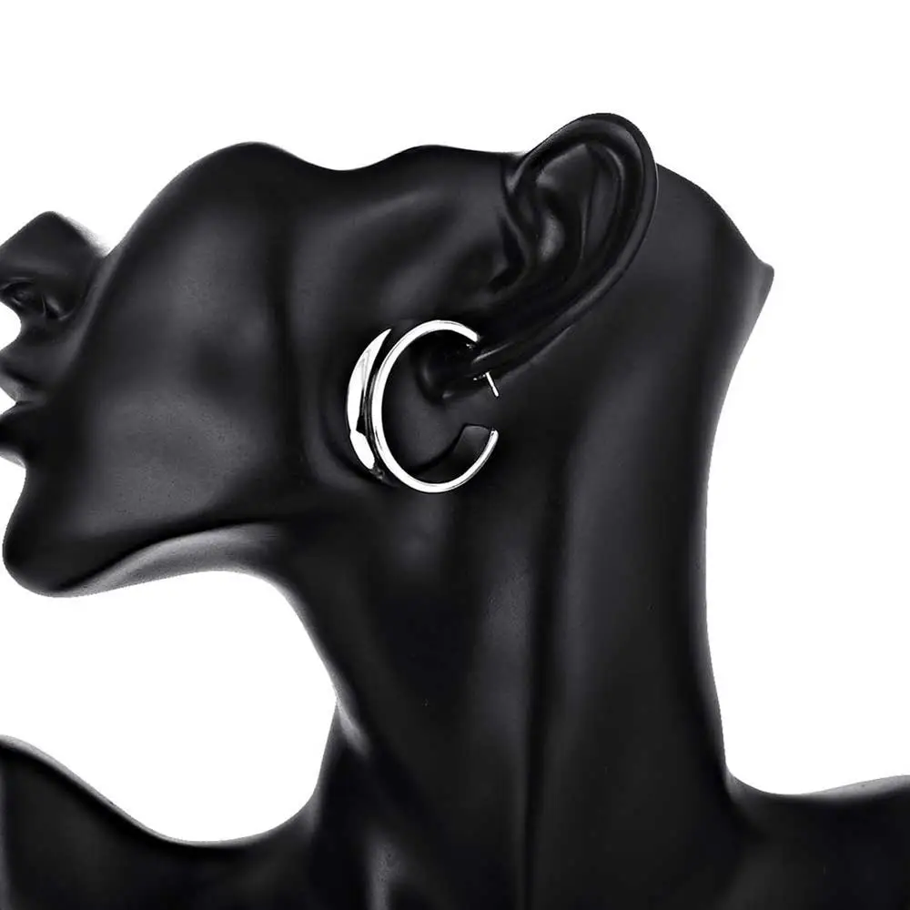925 Sterling Silver Beautiful  - Street Fashion Earrings ulasan dan harga