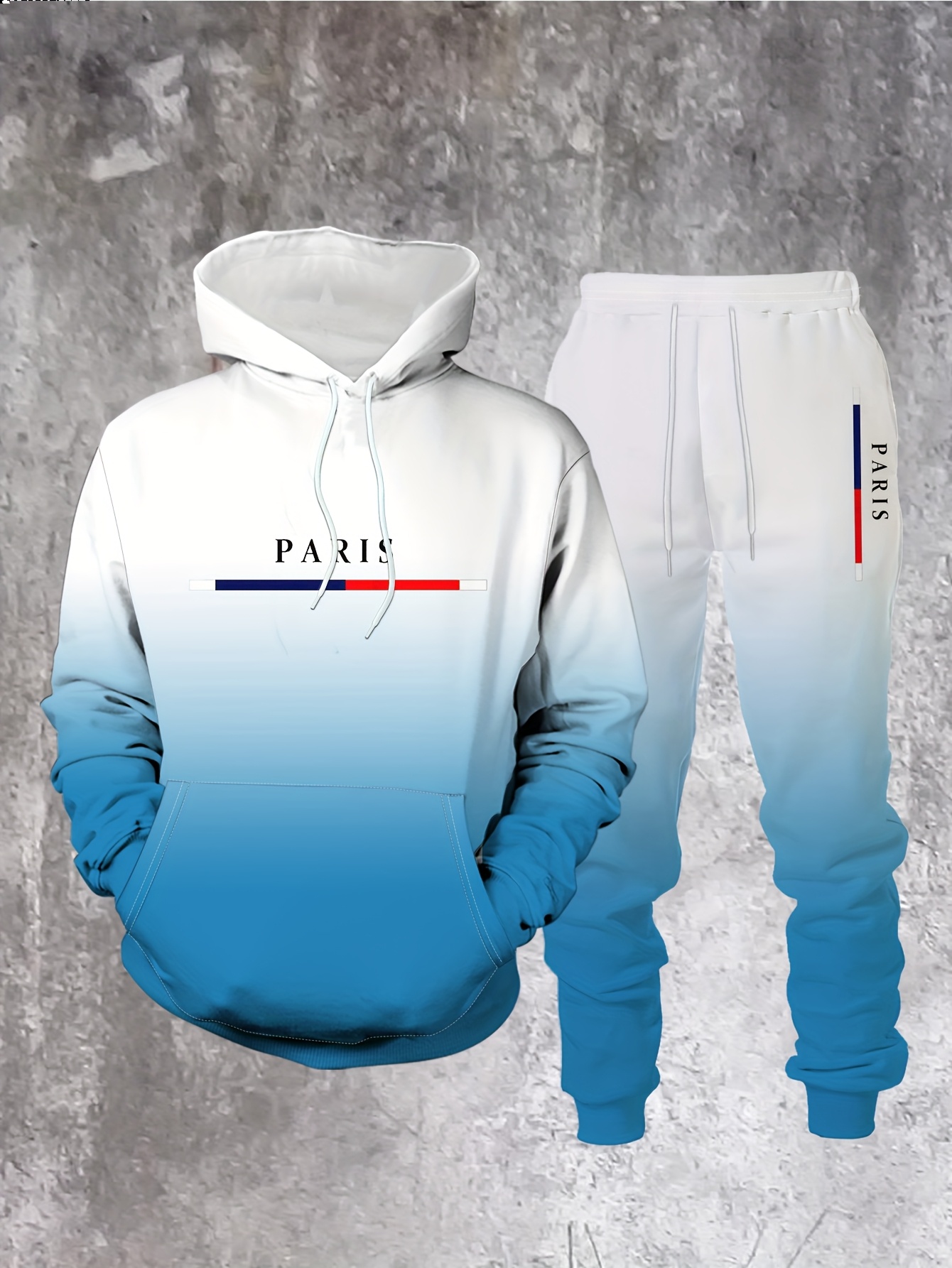 Gradient Color Paris Tracksuit - Street Fashion Paris ulasan dan harga