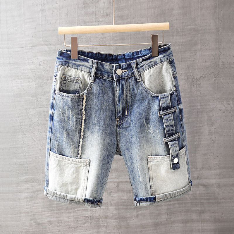 Men's Short Jeans Pants with P - Street Fashion In Korea ulasan dan harga