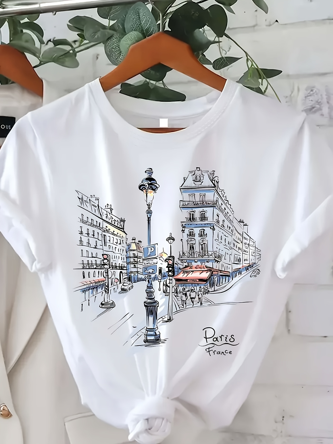 Women'S Paris Street Print T-S - Street Fashion Paris ulasan dan harga