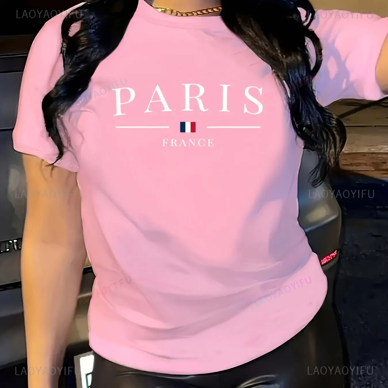 Unisex Paris France Print Shor - Street Fashion Paris ulasan dan harga