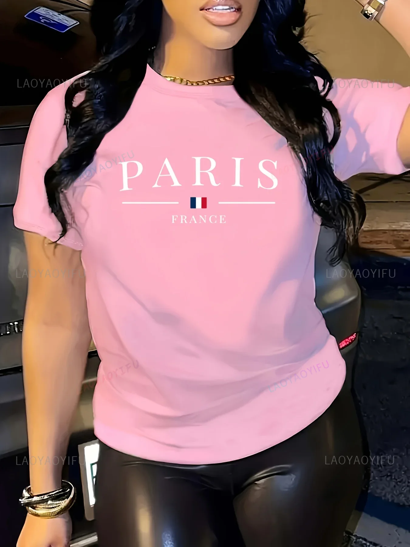 Unisex Paris France Print Shor - Street Fashion Paris ulasan dan harga