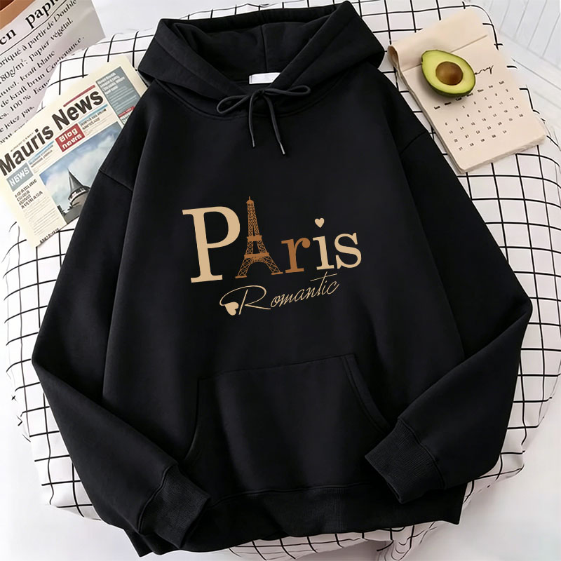 Fashion Paris Letter Print Hoo - Street Fashion Paris ulasan dan harga