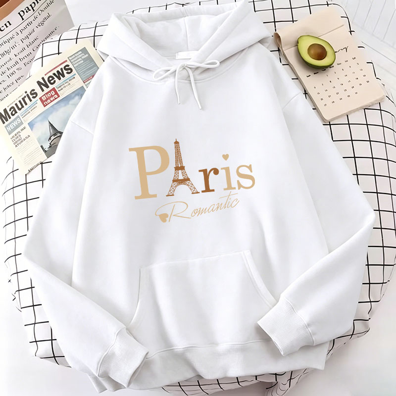 Fashion Paris Letter Print Hoo - Street Fashion Paris ulasan dan harga