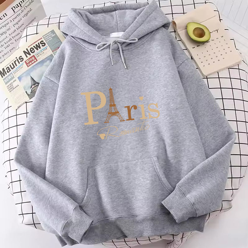 Fashion Paris Letter Print Hoo - Street Fashion Paris ulasan dan harga