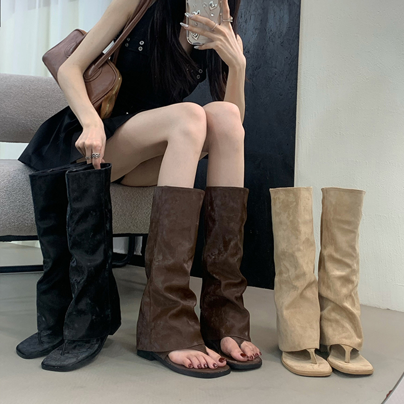 Hollow Out Women's Boots Velve - Street Fashion In Korea ulasan dan harga