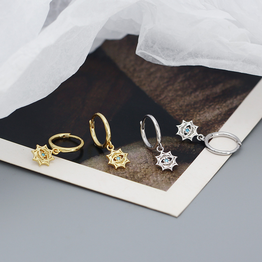 925 Sterling Silver Needle Ret - Street Fashion Earrings ulasan dan harga