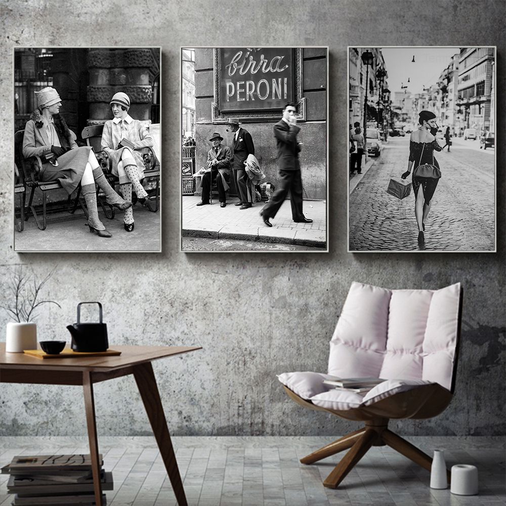 Fashion Black And White Vintag - Street Fashion Paris ulasan dan harga