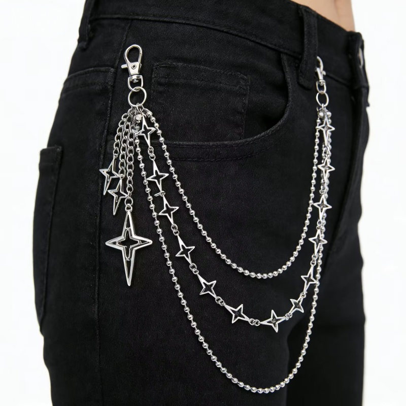 Women Punk Hip Hop Multilayer  - Street Fashion Jeans Women ulasan dan harga
