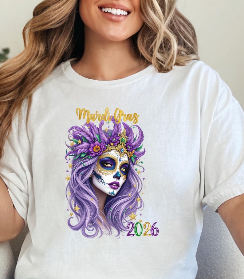 Mardi Gras Lady 2026 Shirt Pur - Parade Fashion Street ulasan dan harga