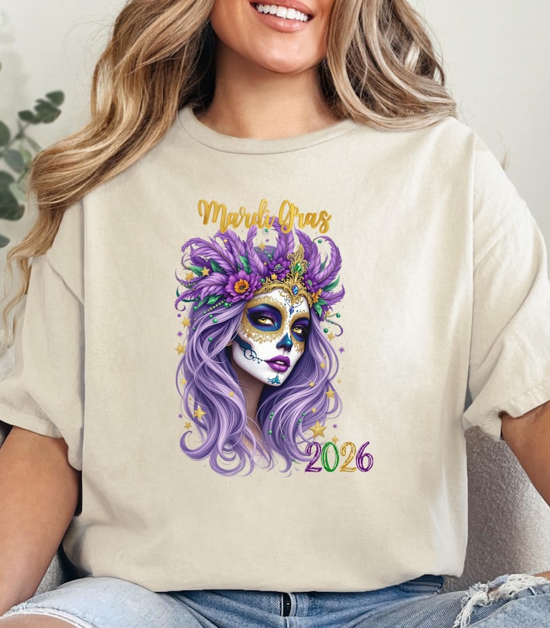 Mardi Gras Lady 2026 Shirt Pur - Parade Fashion Street ulasan dan harga