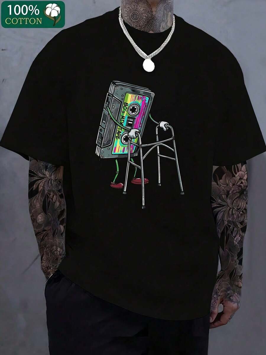 Printed Men's T-Shirt, Street  - Street Fashion Essentials ulasan dan harga